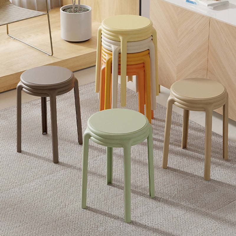 Scandinavian Macaron Round Stackable Plastic Chair
