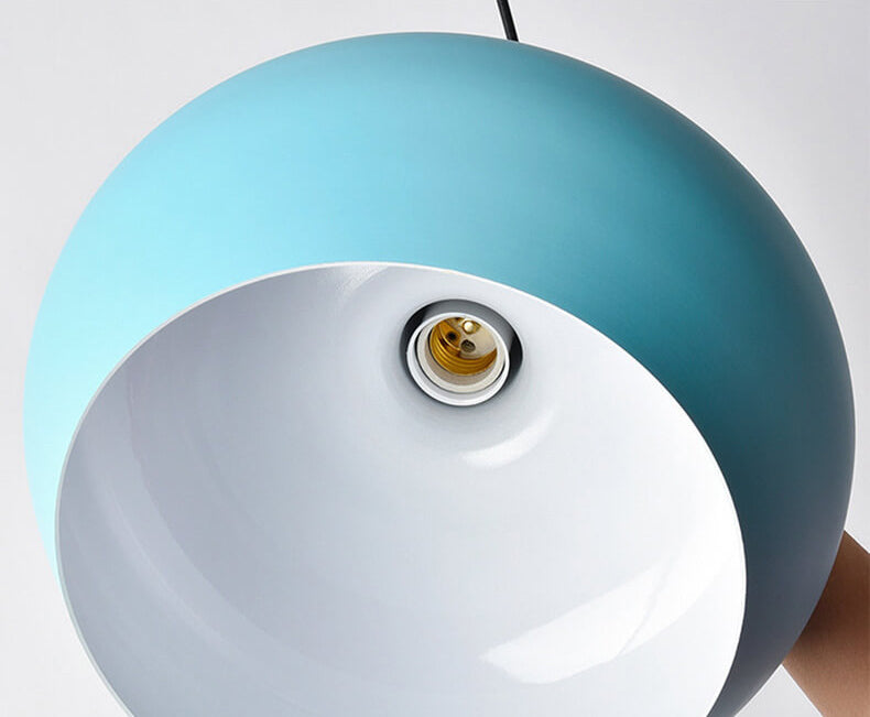 Nordic Macaron Aluminum Dome Bottle Pendant Light
