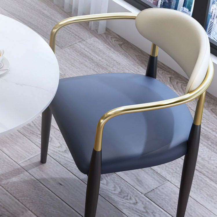 Contemporary Square Velvet Upholstered Dining Chair