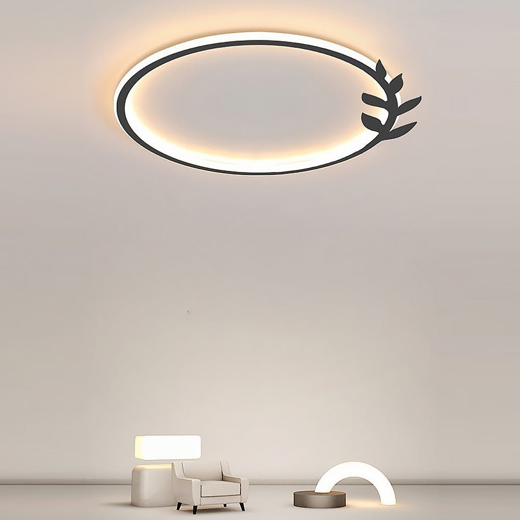 20" Round Dimmable Black Flush Mount