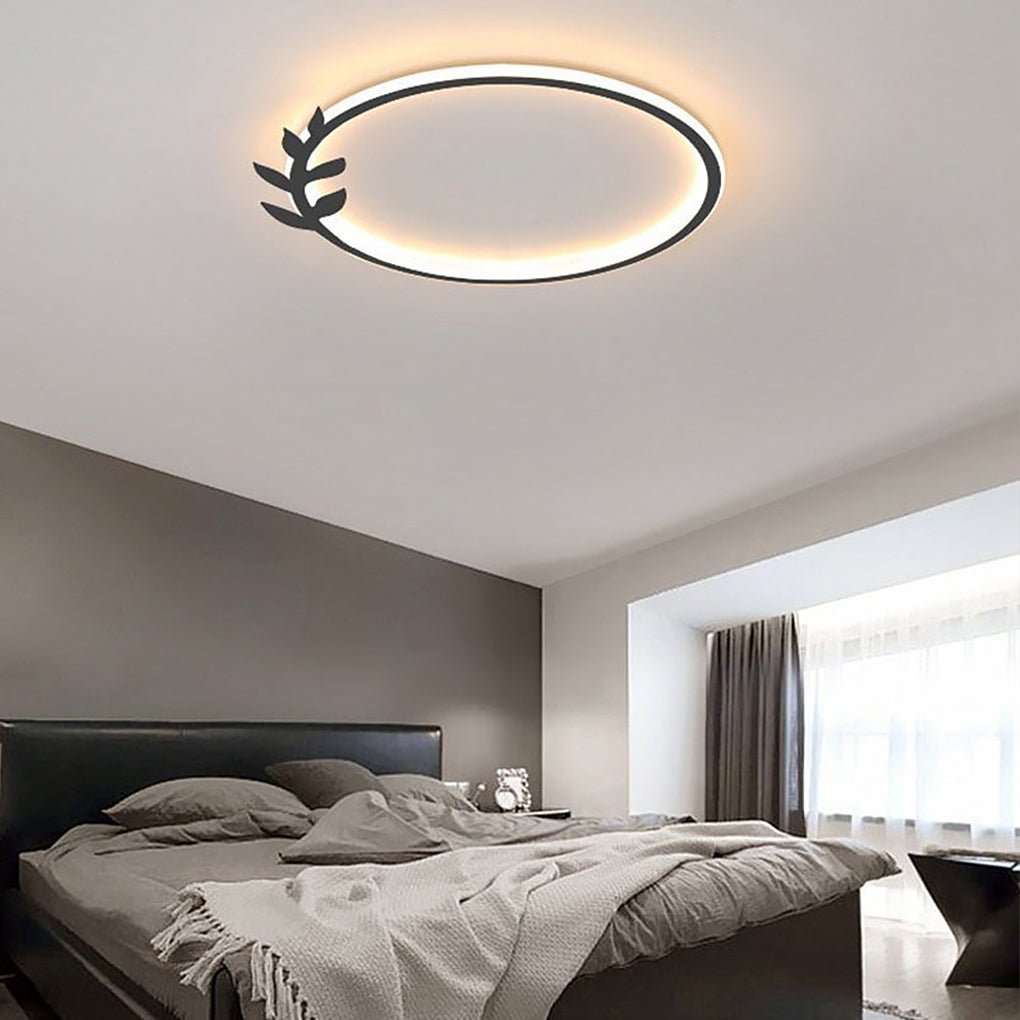 20" Round Dimmable Black Flush Mount