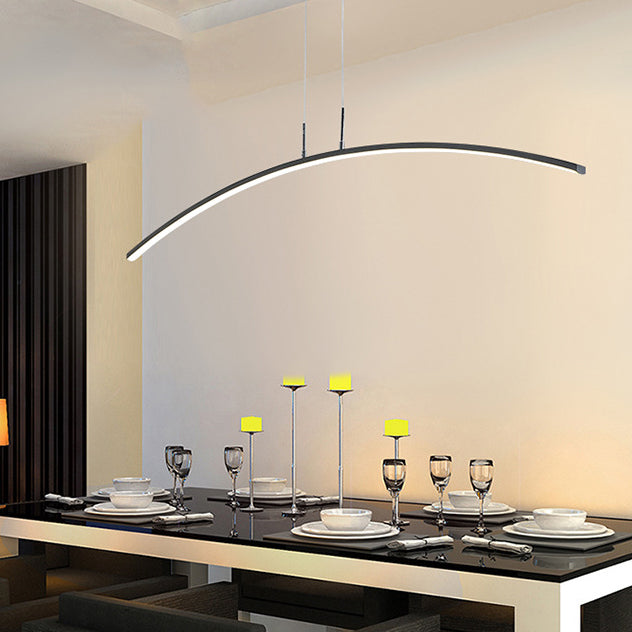 Nordic Minimalist Arch Linear LED Chandelier