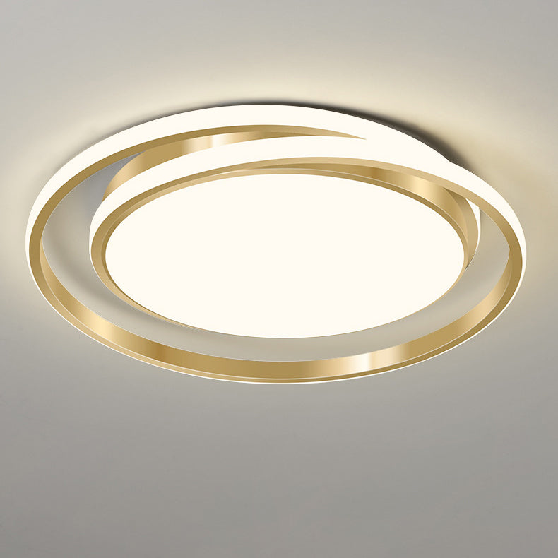 Modern Luxury Golden Circle LED Flush Mount Light