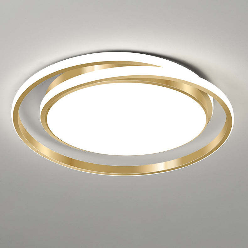 Modern Luxury Golden Circle LED Flush Mount Light