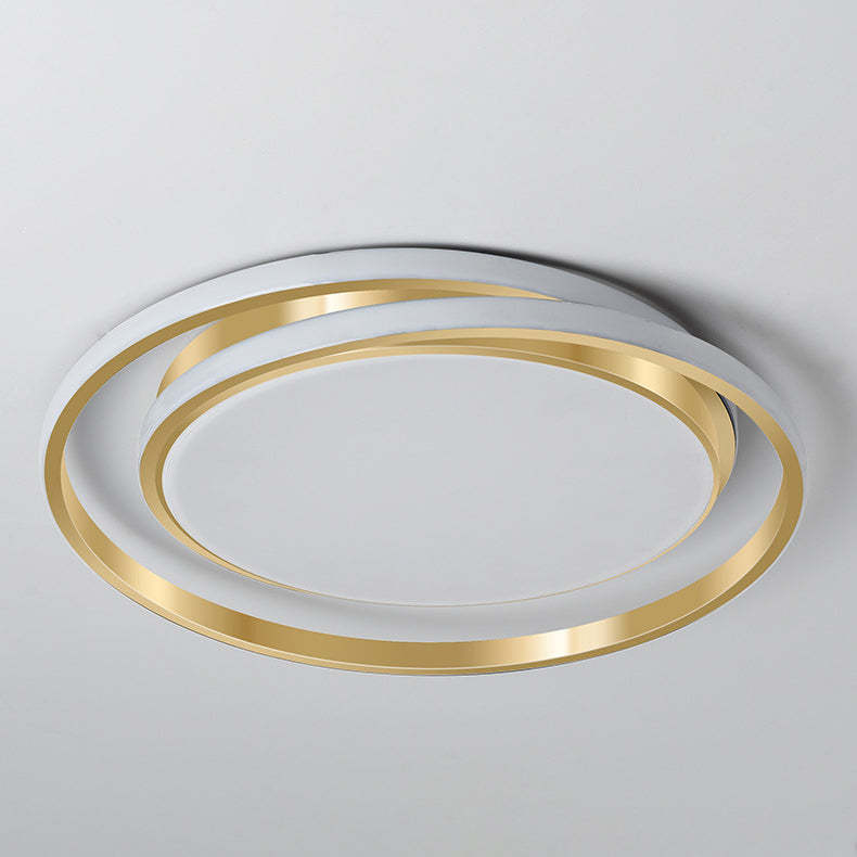 Modern Luxury Golden Circle LED Flush Mount Light