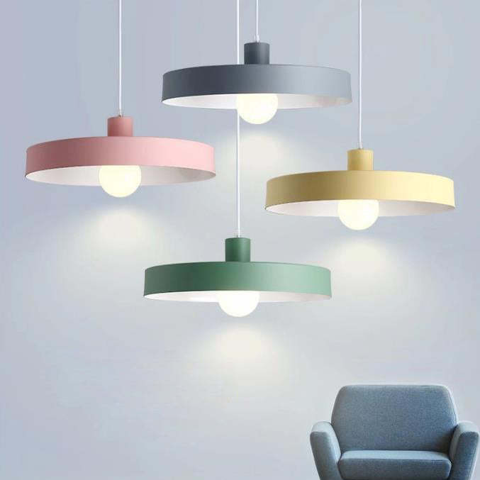 Nordic Macaron Color Pendant Light - Pink