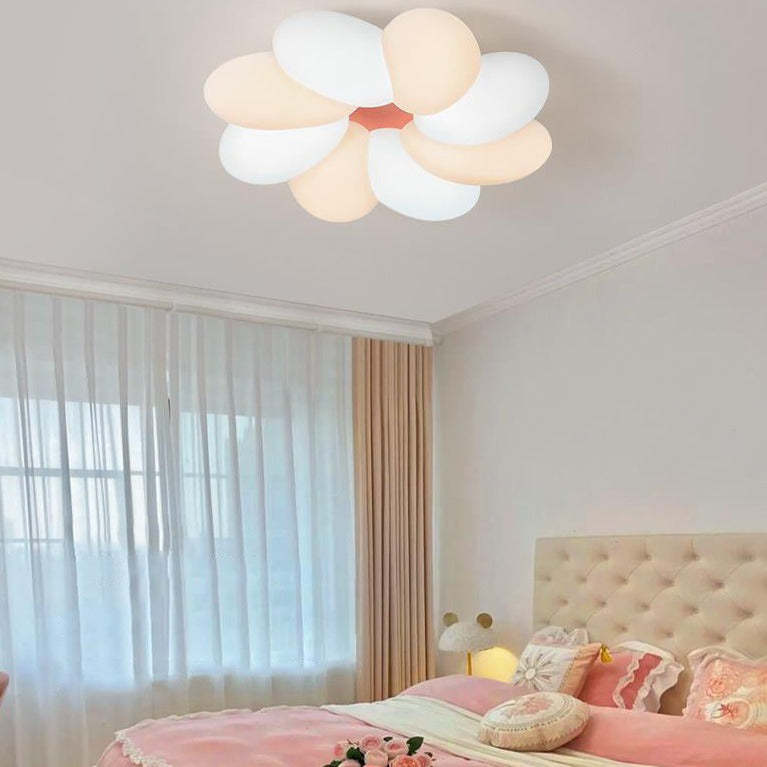 Nordic Colorful Flower LED Flush Mount Light