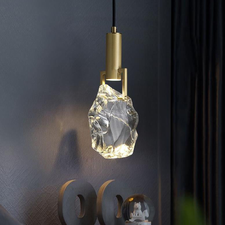 Minimalist Ice Cube Crystal Pendant Light