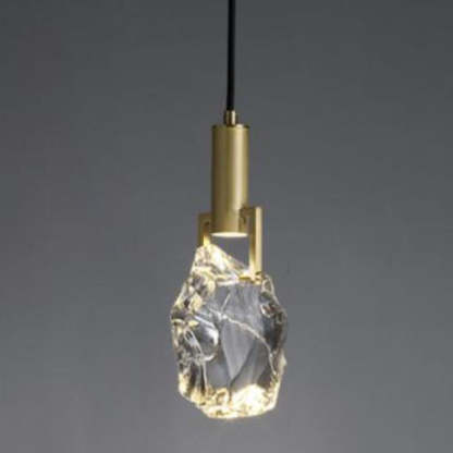 Minimalist Ice Cube Crystal Pendant Light