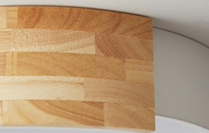 Nordic Half Round Wooden LED Flush Mount Light