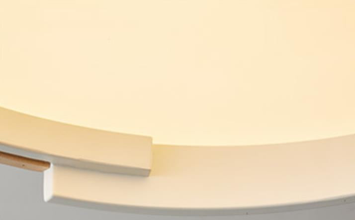 Nordic Half Round Wooden LED Flush Mount Light