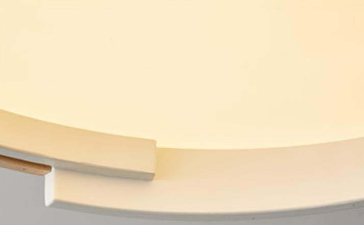 Nordic Half Round Wooden LED Flush Mount Light