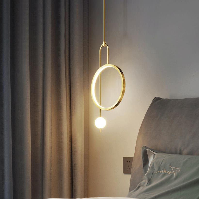 European Minimalist Circular Acrylic LED Chandelier