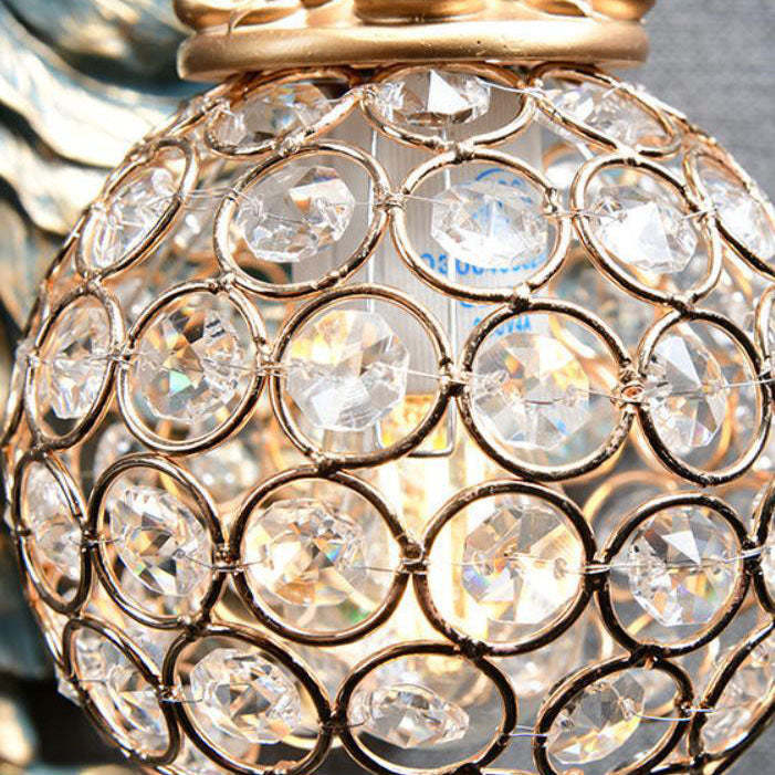 European Vintage Peacock Resin Sconce