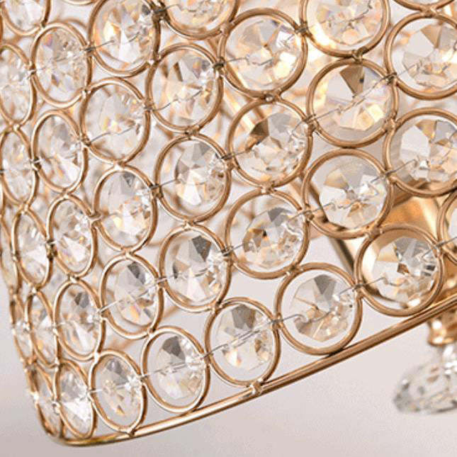 Nordic Luxury Crystal Cone Geometric Table Lamp — Remote Control Switch / A / 220V-240V For UK/AU
