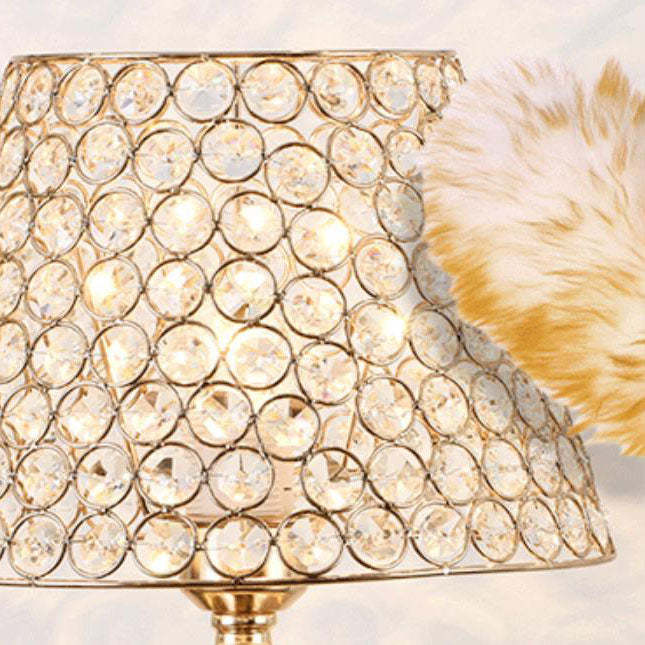 Nordic Luxury Crystal Cone Geometric Table Lamp — Dimmer Switch / C / 220V-240V For UK/AU