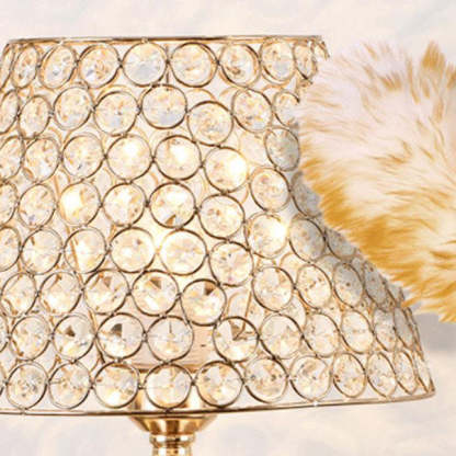 Nordic Luxury Crystal Cone Geometric Table Lamp — Dimmer Switch / C / 220V-240V For UK/AU