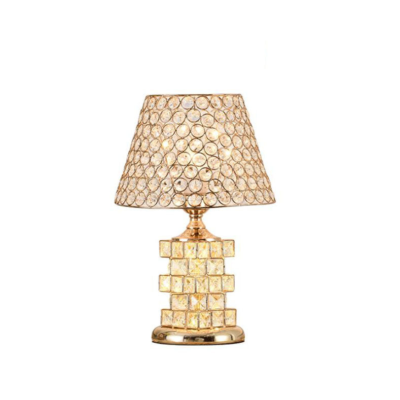 Nordic Luxury Crystal Cone Geometric Table Lamp — Dimmer Switch / A / 220V-240V For UK/AU
