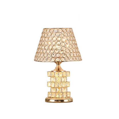 Nordic Luxury Crystal Cone Geometric Table Lamp — Dimmer Switch / A / 220V-240V For UK/AU