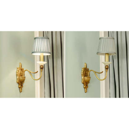 European Luxury Fabric Brass Carved 1/2 Light Wall Sconce Lamp
