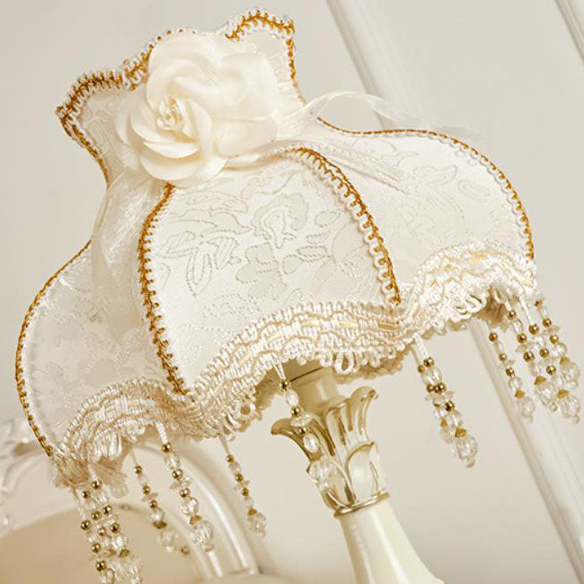 European Retro Carved Resin Fabric Alloy Lamp — A / Dimmer Switch / 110V-120V For US/CA