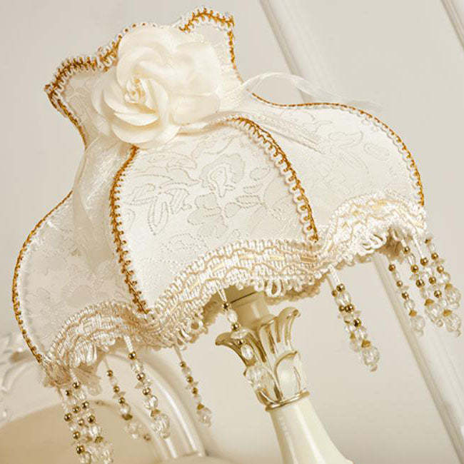 European Retro Carved Resin Fabric Alloy Lamp — A / Dimmer Switch / 110V-120V For US/CA