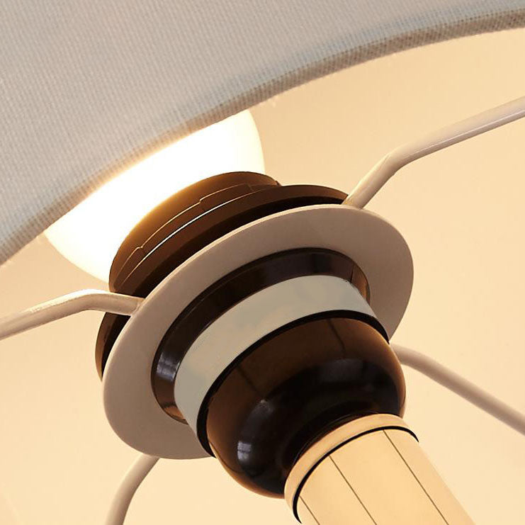 Nordic Vertical Pattern Ceramic Fabric Lamp