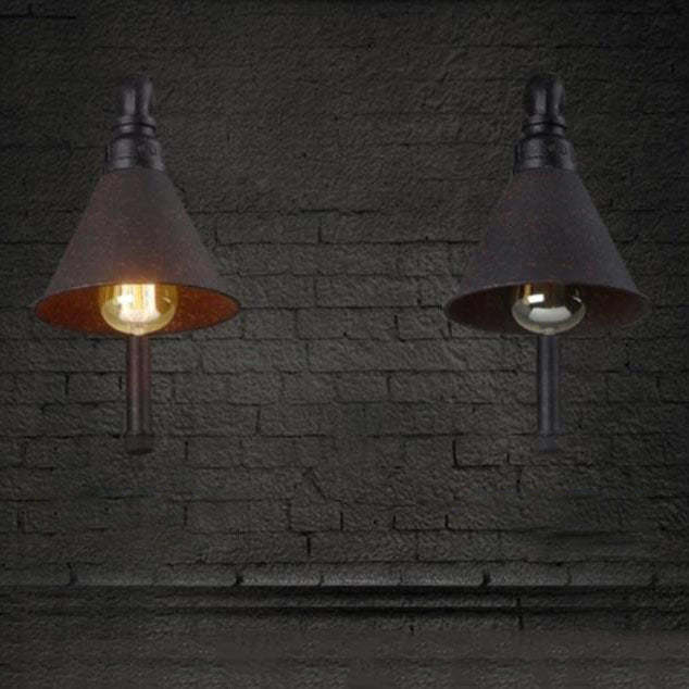 Industrial Vintage Plumbing Cone Iron Sconce