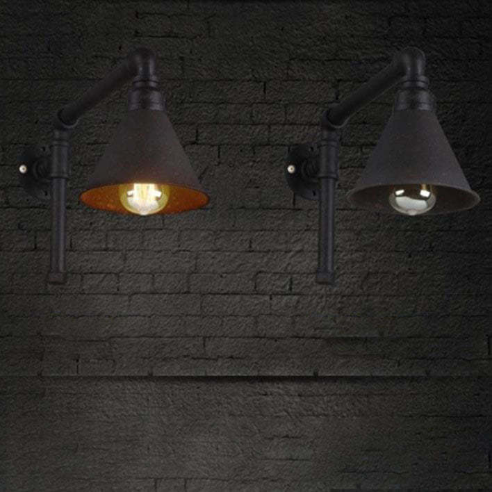 Industrial Vintage Plumbing Cone Iron Sconce
