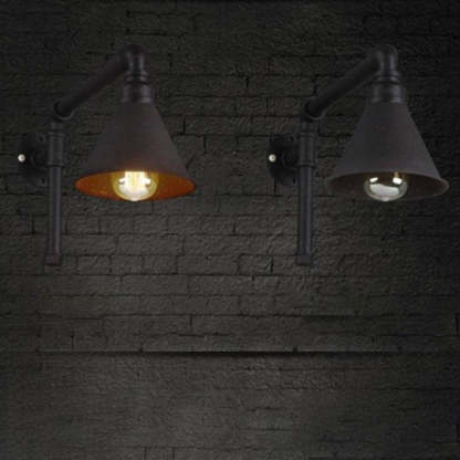 Industrial Vintage Plumbing Cone Iron Sconce