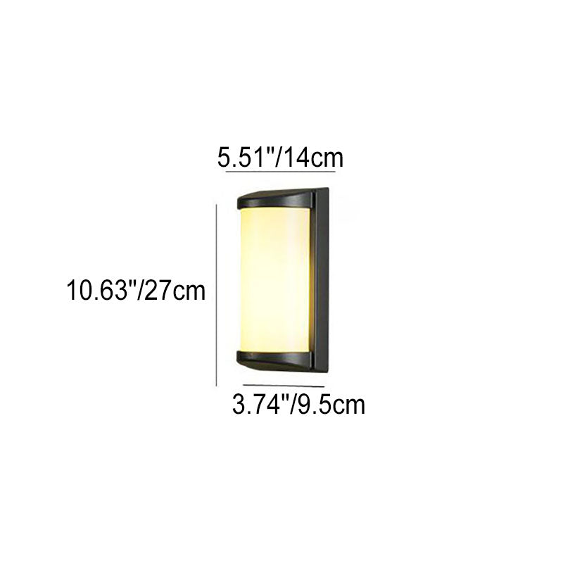 Modern Half Cylindrical Aluminum LED Outdoor Wall Sconce