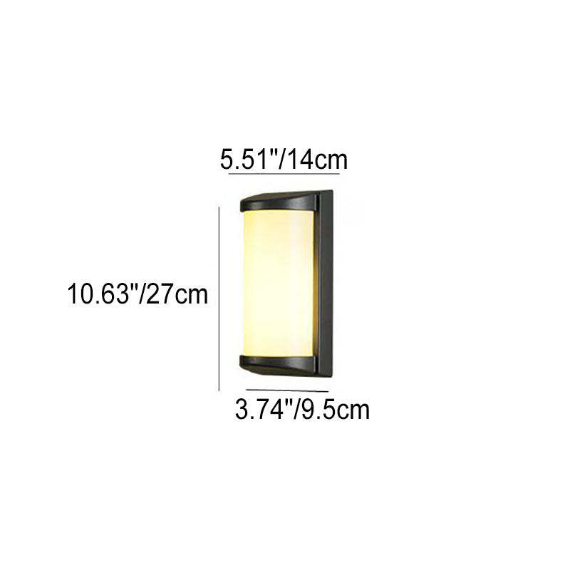 Modern Half Cylindrical Aluminum LED Outdoor Wall Sconce