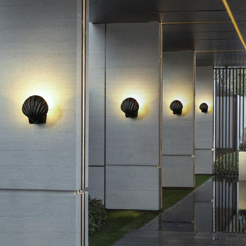 Outdoor Shell Aluminum LED Wall Sconce