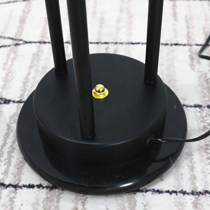 Industrial Retro Iron Black Glass Ball Floor Lamp