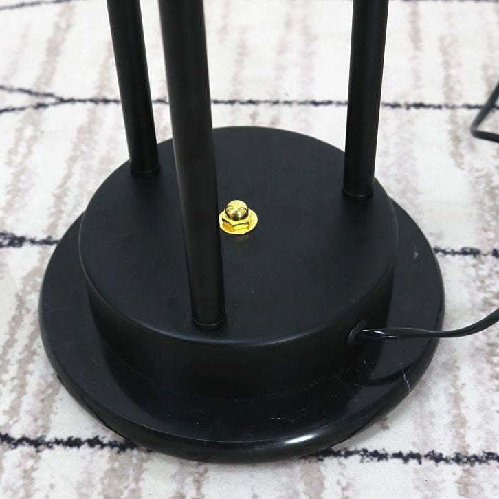 Industrial Retro Iron Black Glass Ball Floor Lamp