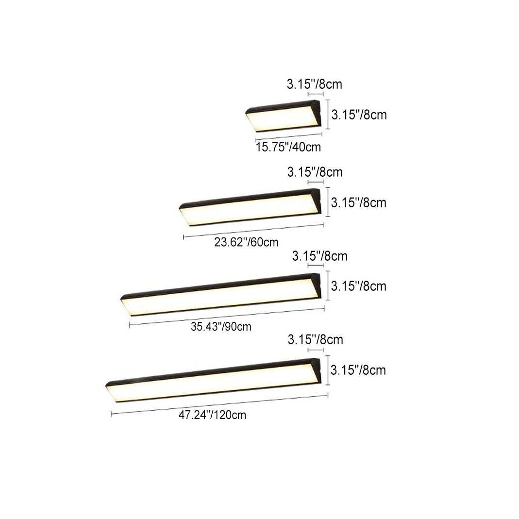 Minimalist Aluminum Acrylic Waterproof Long LED Wall Sconce
