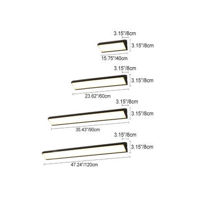 Minimalist Aluminum Acrylic Waterproof Long LED Wall Sconce