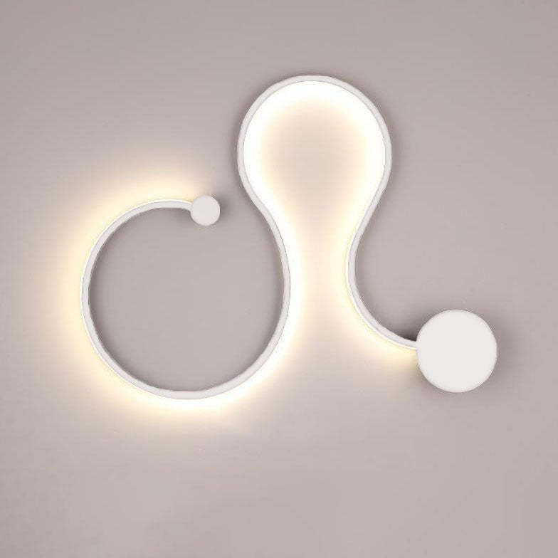 Modern Aluminum Snake Curved LED Sconce