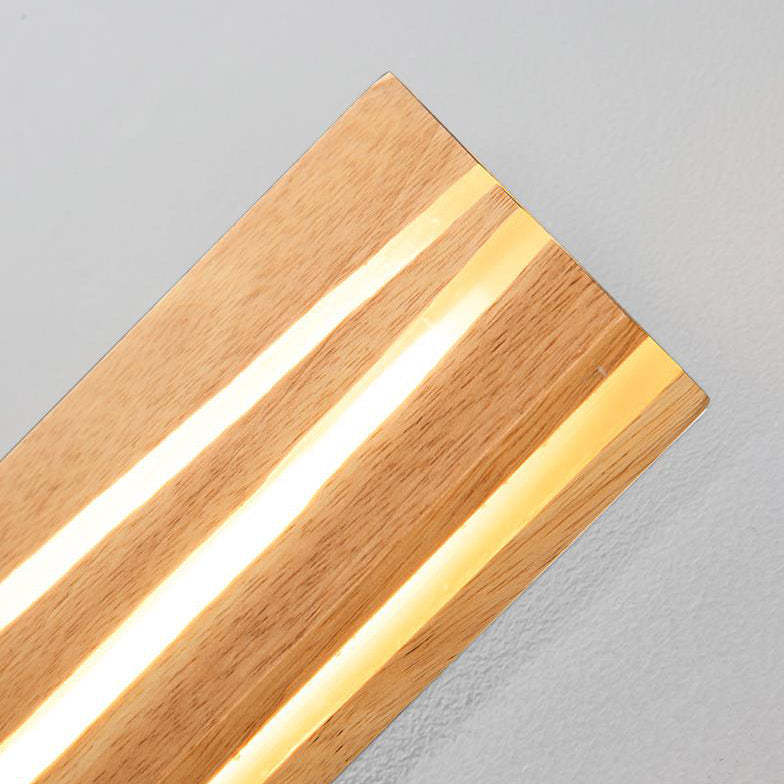 Japanese Wabi-Sabi Modern Linear Wood LED Sconce