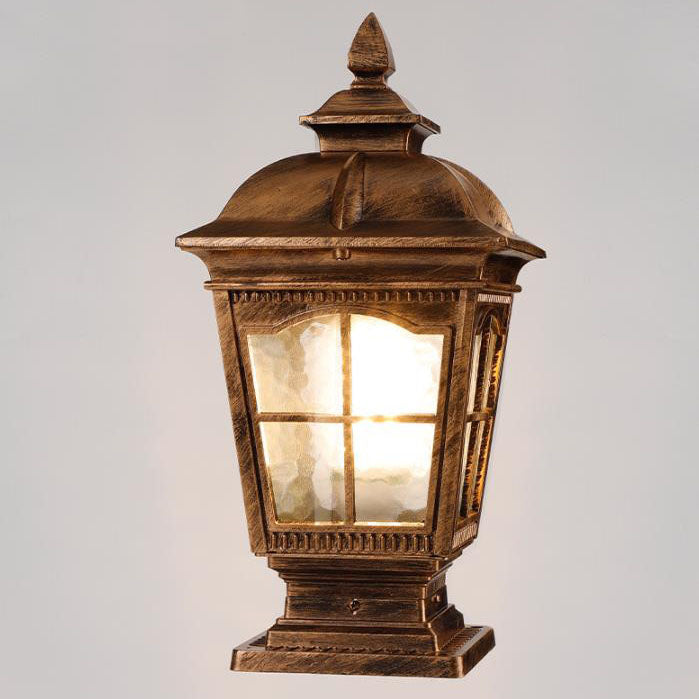Industrial Aluminum Pagoda Rippled Glass Landscape Light