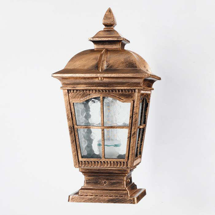 Industrial Aluminum Pagoda Rippled Glass Landscape Light