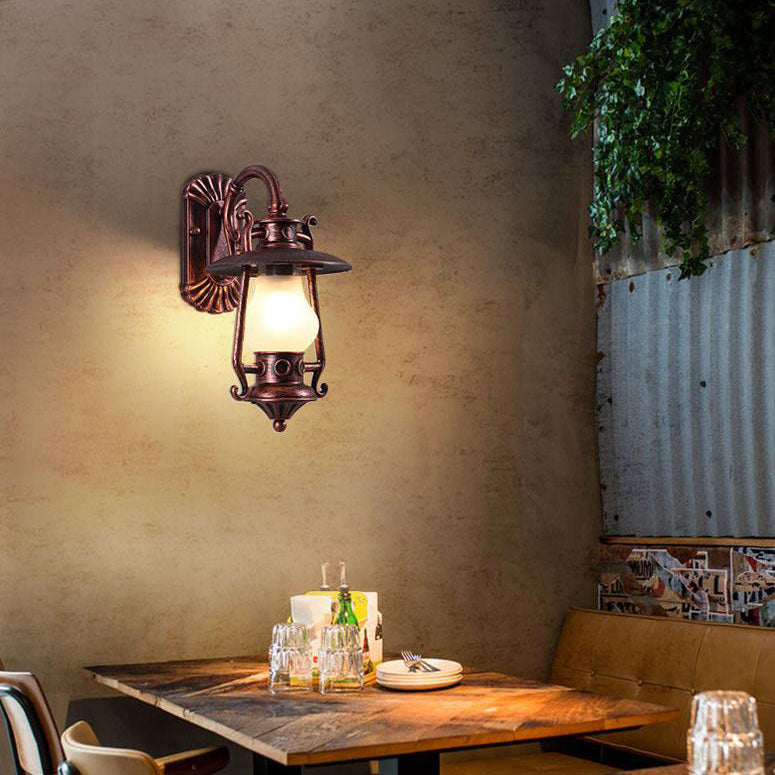 Industrial Retro Aluminum Kerosene Lamp Outdoor Wall Sconce