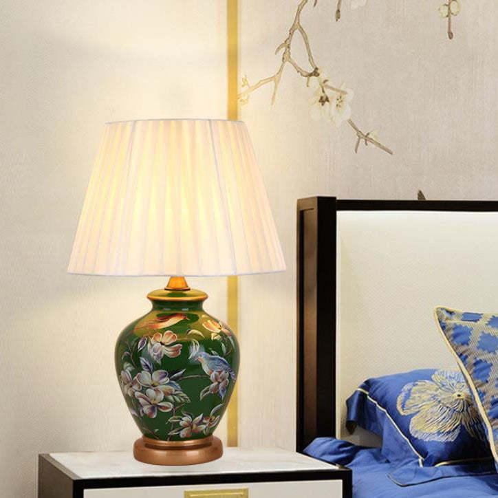 Modern Warm Ceramic Cylindrical Table Lamp