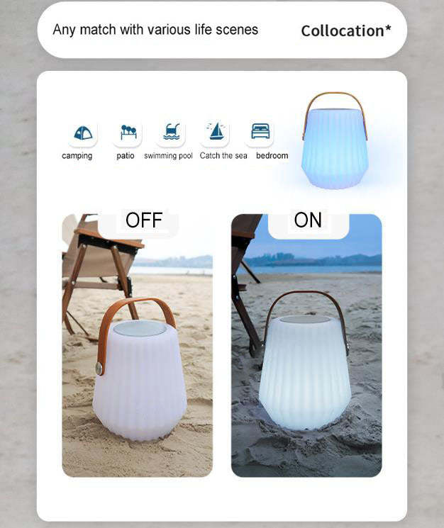Modern Portable Basket Bluetooth USB Outdoor Light