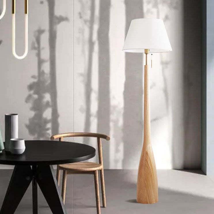 Scandinavian Solid Wood Fabric Floor Lamp
