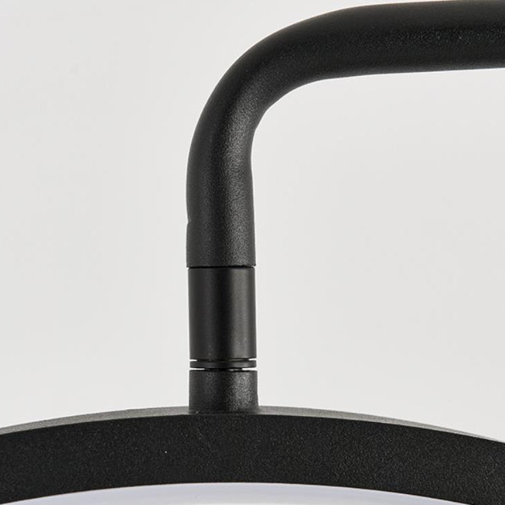 Minimalist Half-Moon Iron Retractable LED Floor Lamp