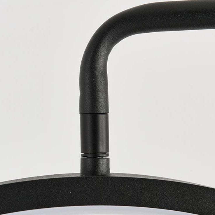 Minimalist Half-Moon Iron Retractable LED Floor Lamp