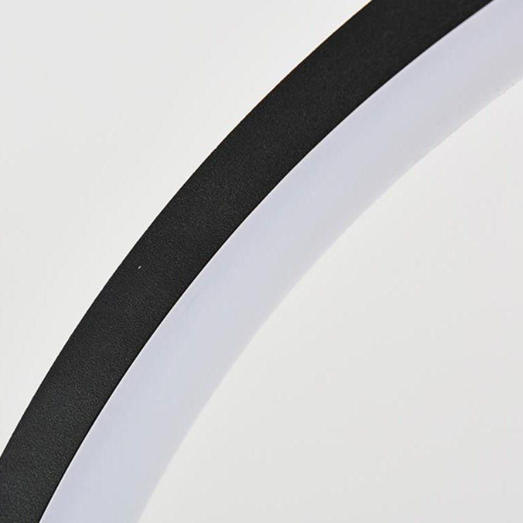 Minimalist Half-Moon Iron Retractable LED Floor Lamp