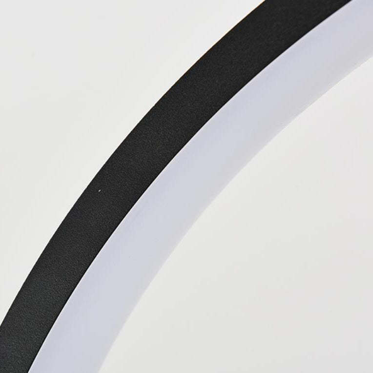 Minimalist Half-Moon Iron Retractable LED Floor Lamp