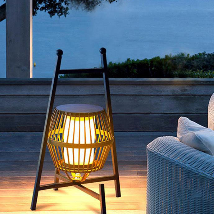 Modern cage black landscape lighting
